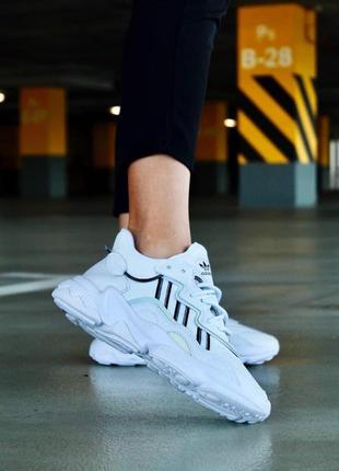 Женские кроссовки  adidas ozweego adiprene pride white black 32 фото