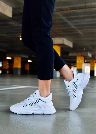 Женские кроссовки  adidas ozweego adiprene pride white black 33 фото