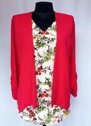 Суперціна. стильна блуза, імітація двійки. туреччина. нова, р-ри 42-50