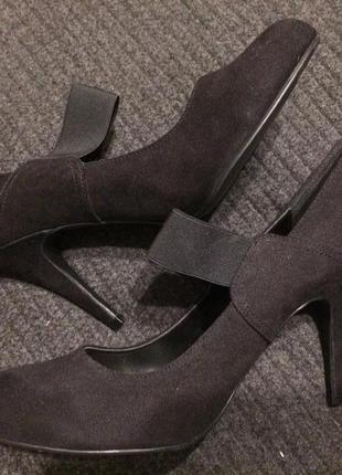 New look замшеві чорні туфлі 27 см5 фото