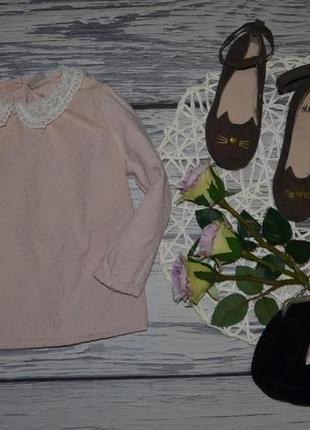 12 - 18 месяцев 86 см h&m рубашка блузка блуза для модницы с кружевным воротом