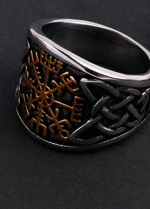 Скандинавское кольцо оберег руны и древние символы для мужчин оберег для семьи вашего здоровья размер 22.55 фото