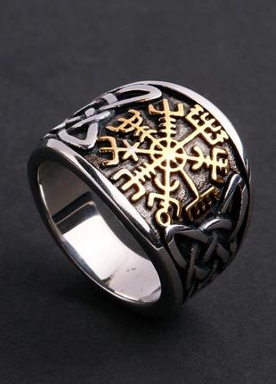 Скандинавское кольцо оберег руны и древние символы для мужчин оберег для семьи вашего здоровья размер 22.52 фото