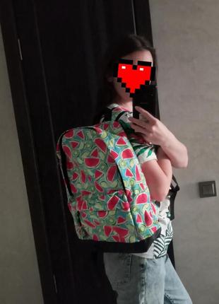 Остання одиниця. рюкзак з принтом кавун ківі лайм, дитячий рюкзак, спортивний рюкзак з принтом, шкільний рюкзак в школу2 фото