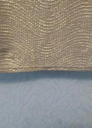 Золотистая юбка бандо  мини из фактурной ткани8 фото
