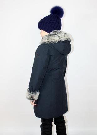 Парка куртка mixture италия для девочки темно-синяя 116 см3 фото