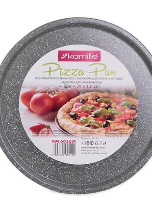 Форма для запекания пиццы kamille 29см из углеродистой стали km-6016m "gr"