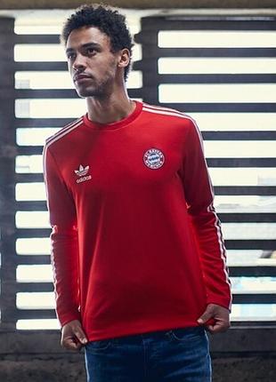 Прекрасная легкая лонгслив кофта adidas originals bayern munich jersey mens long sleeve