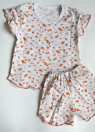 Летняя пижама для девочки жатка на 5-6 лет