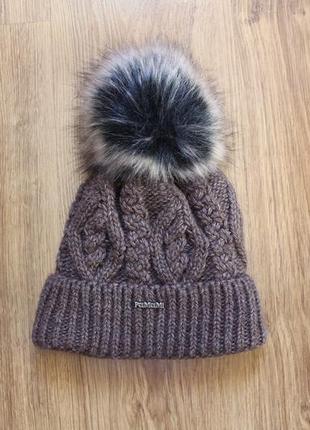 Очень красивая супертеплая шапка с помпоном pamami