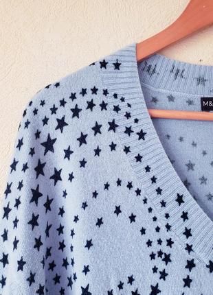 Джемпер свитер с принтом звезды marks and spencer3 фото