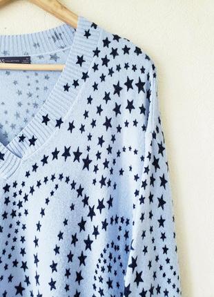 Джемпер свитер с принтом звезды marks and spencer7 фото