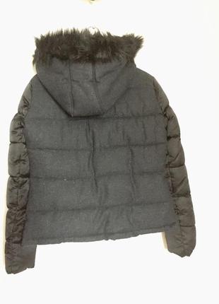 Зимова тепла комбінована куртка2 фото