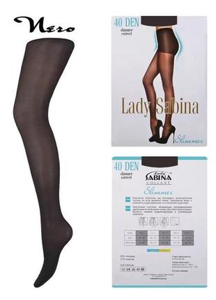 Колготки lady sabina 40 den slimmer nero размер 3