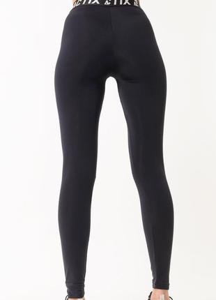 Спортивні лосини жіночі actix athletic legg black, класичні з високою посадкою, чорні xs7 фото