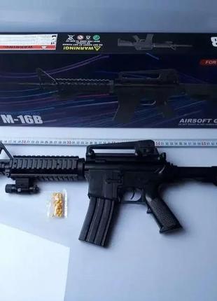 Дитячий автомат cyma m-16 b на кульках з лазером 76 см3 фото