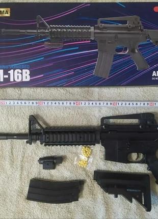 Дитячий автомат cyma m-16 b на кульках з лазером 76 см4 фото