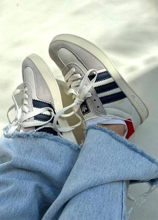 Женские кроссовки adidas gazelle x gucci white / red / navy blue premium#адидас9 фото