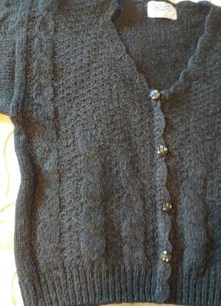 Супер теплый винтажный свитер как кардиган3 фото