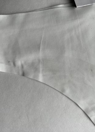 Трусики бесшовные гладкие стринги 42 размер м белые6 фото