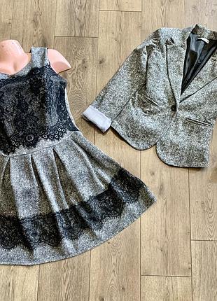 Костюм из двух предметов-платье и пиджак new collection (италия)