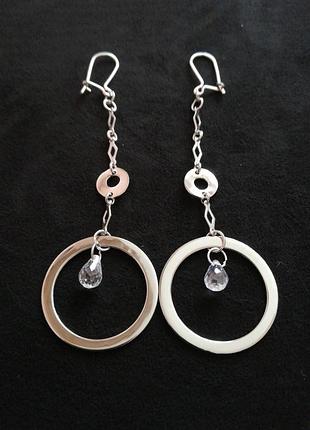 Серебряные серьги с кольцами лот 194💥успейте приобрести💥