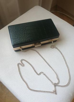 Клатч зеленый, сумка h&m