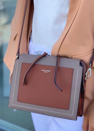 Сумка на длинной ручке cross-body сумочка трендовая и стильная кроссбоди david jones