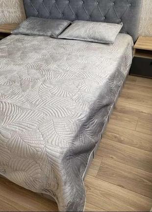 Велюрова стьобана постільна білизна євро розмір 200×230 турція, плюшева постільна...