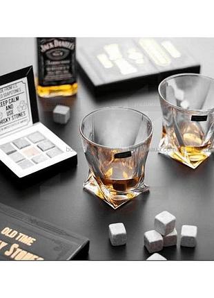 Набір склянок для віскі quadro bohemia квадро богемія 340 мл