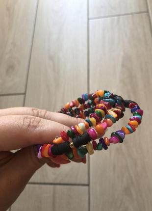 Браслет skittles з каучуку та черепашок