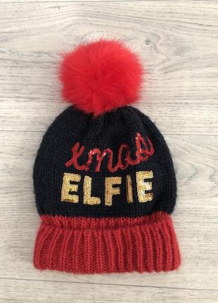 Новогодняя шапка,тёплая стильная шапка с вышивкой,h&m,zara,next,reima,carter’s,lassie!