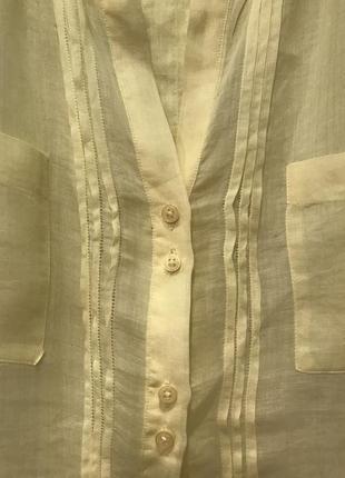Легкая ,качественная блуза бледно- желтого цвета от  massimo dutti p.42/xl2 фото