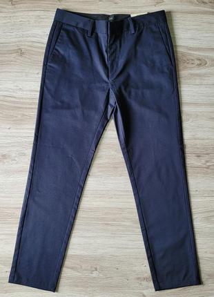 Нові river island розмір w30/l30 s брюки штани сині завужені skinny slim fit