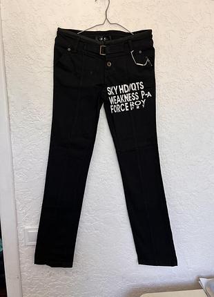 Черные -джинс штаны р s,m,l,xl