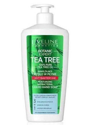 Жидкое увлажняющее мыло для рук eveline botanic expert tea tree 350 мл1 фото