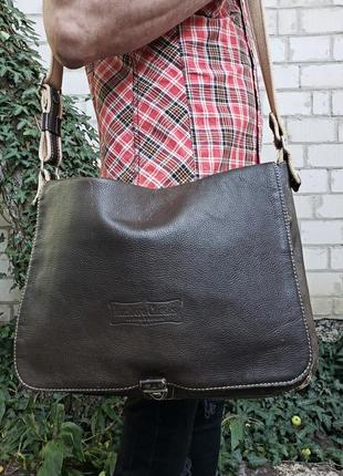 Ковбойская сумка marlboro classics leather bag vintage кожа эксклюзив коллекционная original 38x31x72 фото