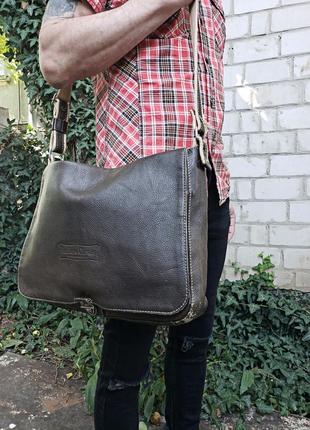 Ковбойская сумка marlboro classics leather bag vintage кожа эксклюзив коллекционная original 38x31x71 фото