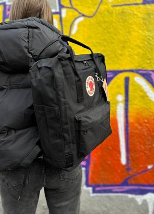 Черный городской рюкзак, сумка fjallraven kanken classic, канкен класик. 16 l5 фото