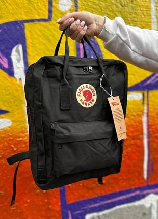 Черный городской рюкзак, сумка fjallraven kanken classic, канкен класик. 16 l2 фото