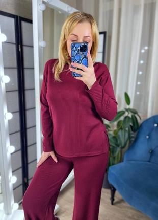 Жіночий костюм кофта та штани кюлоти.9 фото