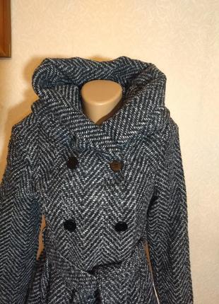 Женское тёплое шерстяное пальто, размер s2 фото