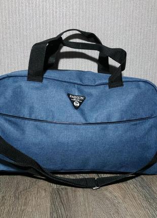 Нова в упаковці меланжева сумка дорожня, для подорожей, залу, шопер, господарська містка сумка1 фото