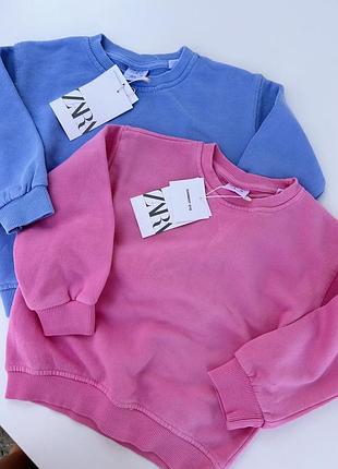 Zara просто в сердечко 🩷рожевий базовий світшот без утеплення