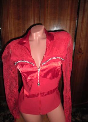 Блузка комбинированная