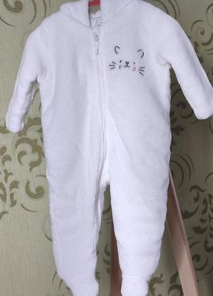 Демісезонний плюшевий комбінезон cool club 6-9 місяців, 74 см