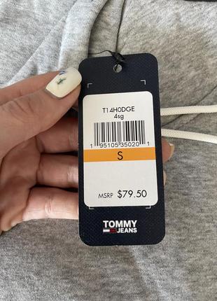 Худи tommy jeans, серое худи tommy jeans, худи tommy hilfiger6 фото