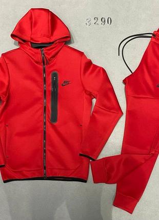 Осенний красивый спортивный костюм комплект nike tech fleece с капюшоном осенний красный спортивный костюм nike tech fleece найк