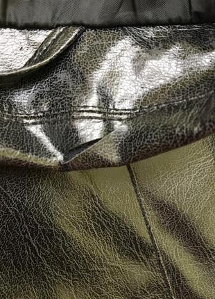 Женская лакированная кожаная куртка косуха4 фото