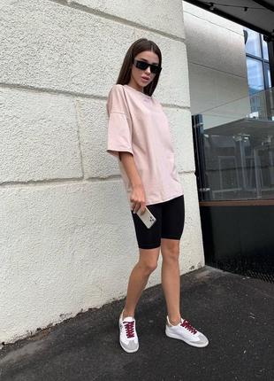 Футболка беж в стиле оверсайз